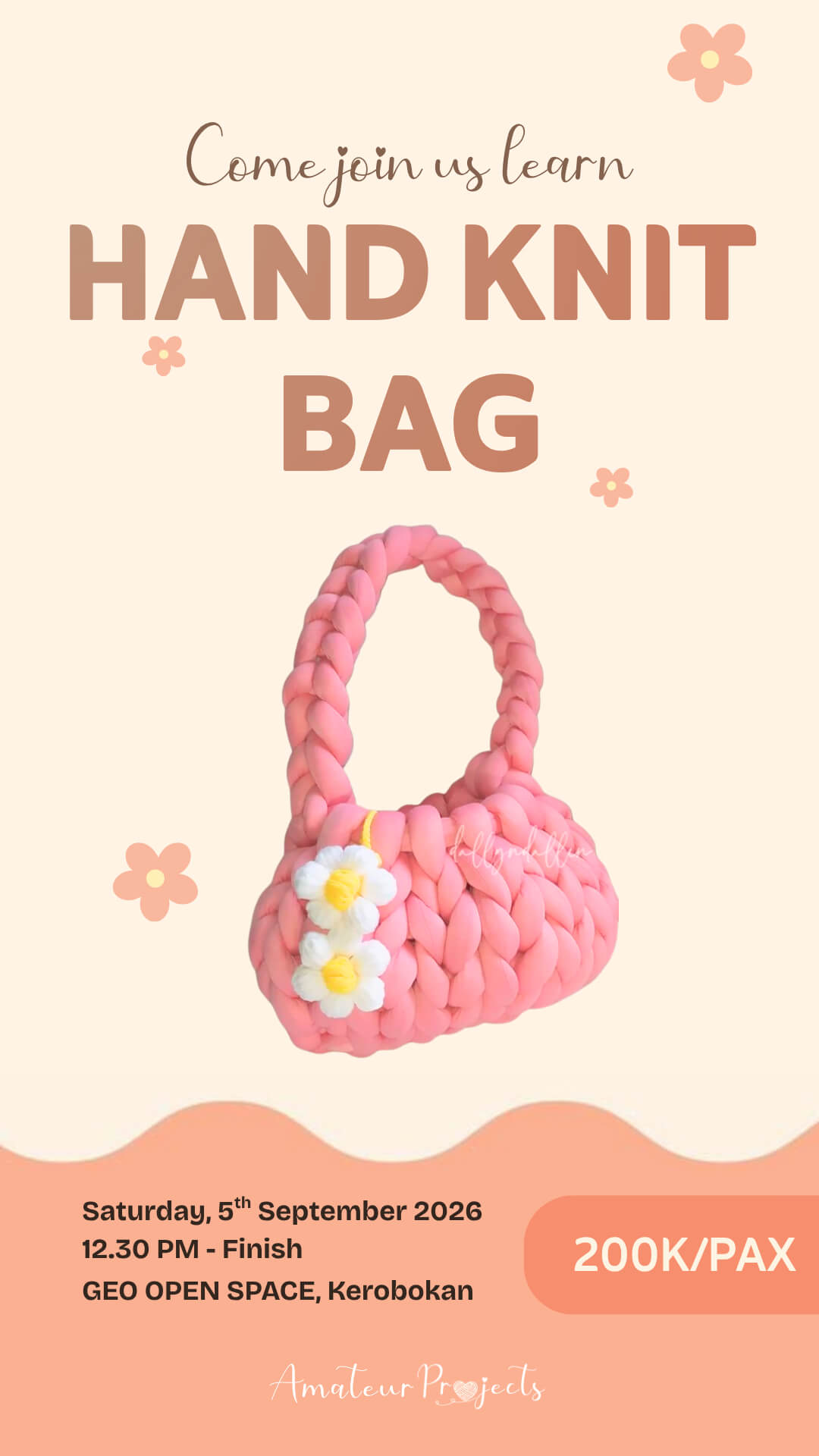 Hand Knit Bag Workshop